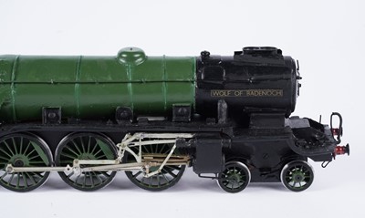 Lot 266 - A metal kit-built 0-gauge 4-6-2 locomotive and eight-wheel tender