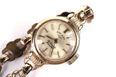 Lot 572 - A Rotary 9ct gold cased cocktail wristwatch; and another