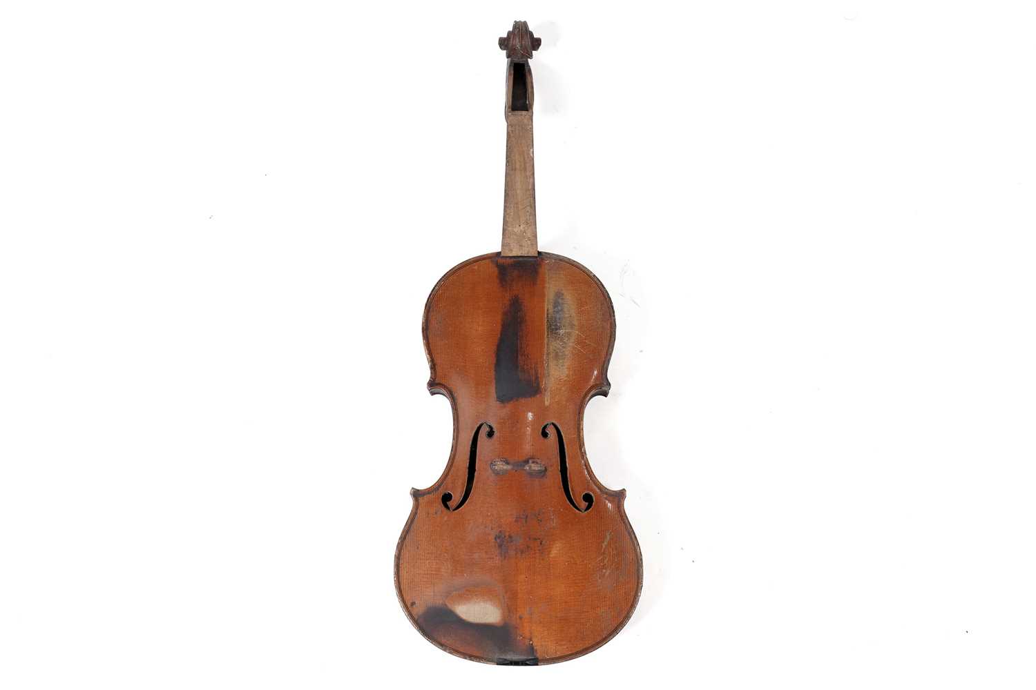 219 - A Continental violin labelled Collin Mezin
