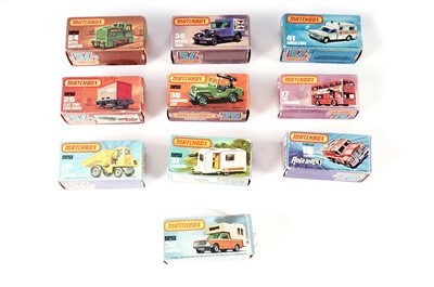 Lot 160 - A collection of boxed Matchbox 75 diecast vehicles