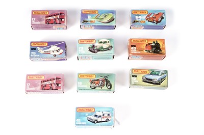 Lot 160 - A collection of boxed Matchbox 75 diecast vehicles