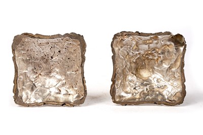 Lot 1358 - An Elizabeth II silver matched pair of cast tapersticks