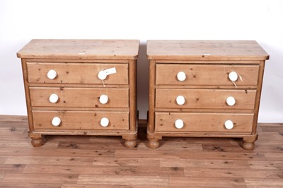 Lot 26 - A pair of Vintage pine beside cabinets