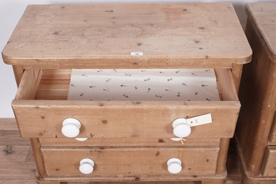 Lot 26 - A pair of Vintage pine beside cabinets