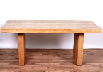 Lot 37 - A contemporary eight-piece oak dining room suite