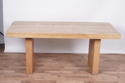 Lot 37 - A contemporary eight-piece oak dining room suite