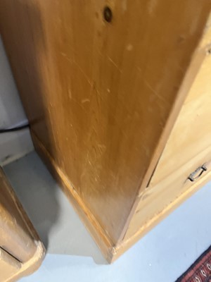 Lot 25 - A Victorian stripped pine chest of drawers