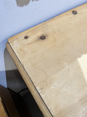 Lot 25 - A Victorian stripped pine chest of drawers