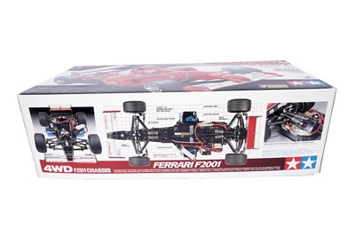 Lot 169 - A Tamiya Ferrari F2001 radio controlled car; and other Ferrari collectibles
