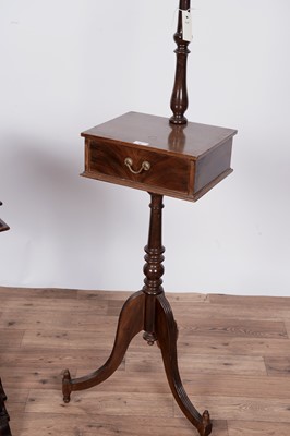 Lot 19 - An Edwardian shaving stand and mirror; and a nest of tables