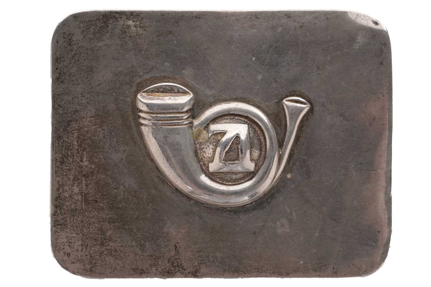 Lot 240 - A rare 800 standard silver German Highland Light Infantry belt buckle