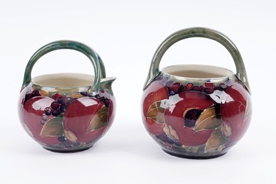 Lot 925 - A William Moorcroft three-piece tea set