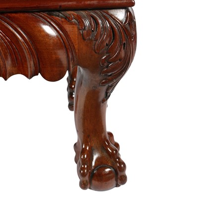 Lot 498 - An Irish mahogany Chippendale style cabinet bookcase