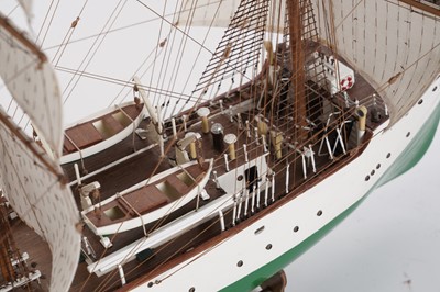 Lot 686 - A large cased hand-built scale model of the 'Danmark'