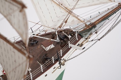 Lot 686 - A large cased hand-built scale model of the 'Danmark'