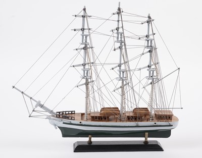 Lot 620 - A collection of four modern wooden model Barques