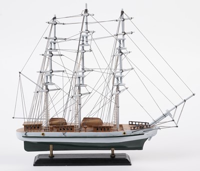 Lot 620 - A collection of four modern wooden model Barques