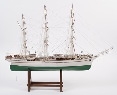 Lot 620 - A collection of four modern wooden model Barques