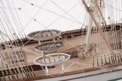 Lot 620 - A collection of four modern wooden model Barques