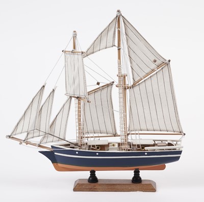 Lot 620 - A collection of four modern wooden model Barques
