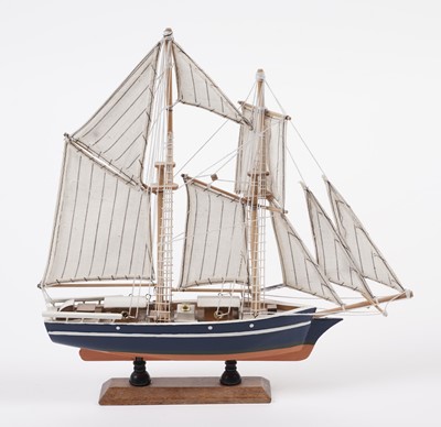 Lot 620 - A collection of four modern wooden model Barques