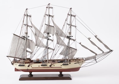 Lot 620 - A collection of four modern wooden model Barques