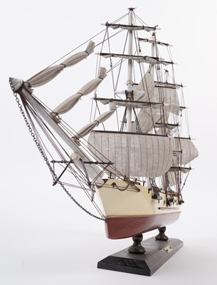 Lot 620 - A collection of four modern wooden model Barques