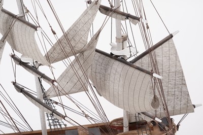 Lot 620 - A collection of four modern wooden model Barques