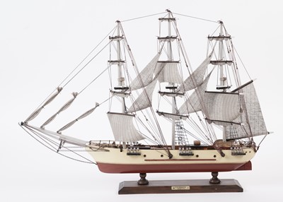 Lot 620 - A collection of four modern wooden model Barques