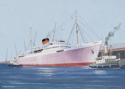 Lot 697 - F* Patterson - "Arundel Castle" and "Capetown Castle" | gouache