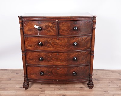 Lot 86 - A Victorian mahogany bowfront chest of drawers