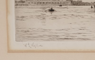 Lot 8 - William Lionel Wyllie - HMS Revenge, Portsmouth and The Oban Regatta | signed etchings