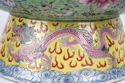 Lot 873 - A Chinese rose petal warmer and stand
