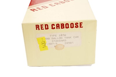 Lot 80 - Red Caboose 0-gauge tankers and rolling stock
