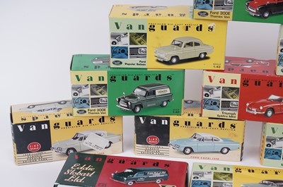 Lot 174 - A collection of Vanguards 1:43 scale diecast model vehicles; and others