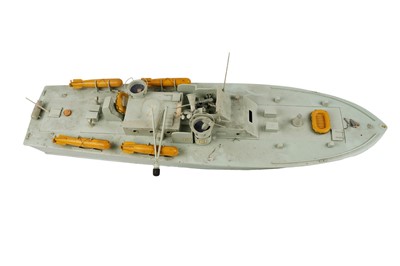 Lot 194 - A radio-controlled model of a torpedo boat with control