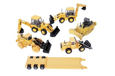 Lot 183 - A selection of diecast models of construction and excavation vehicles makers