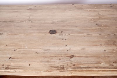 Lot 1 - A rustic pine farmhouse style dining table