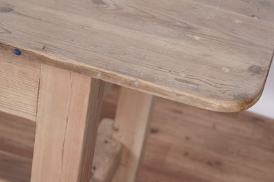 Lot 1 - A rustic pine farmhouse style dining table