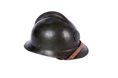 Lot 201 - Two French Adrian helmets