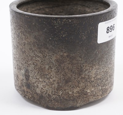 Lot 896 - A Chinese bronze brush washer