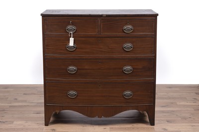Lot 66 - A George III inlaid mahogany bowfront chest of drawers