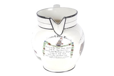 Lot 939 - ﻿A 19th Century Dixon & Co. Sunderland creamware jug