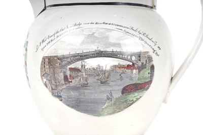 Lot 939 - ﻿A 19th Century Dixon & Co. Sunderland creamware jug