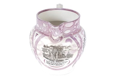 Lot 940 - ﻿A 19th Century Sunderland pearlware jug
