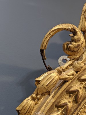 Lot 181 - A pair of George III giltwood girandole mirrors