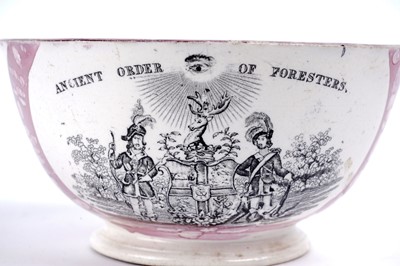 Lot 950 - Two 19th Century pearlware bowls by John Hobson; and another
