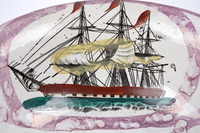 Lot 952 - Two 19th Century pearlware bowl, one by Moore & Co., Sunderland