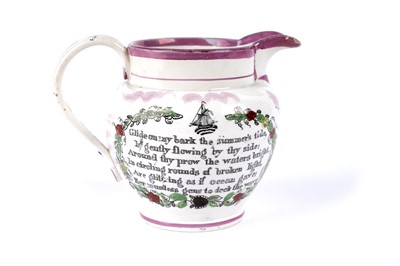 Lot 953 - ﻿Two small 19th Century pearlware jugs
