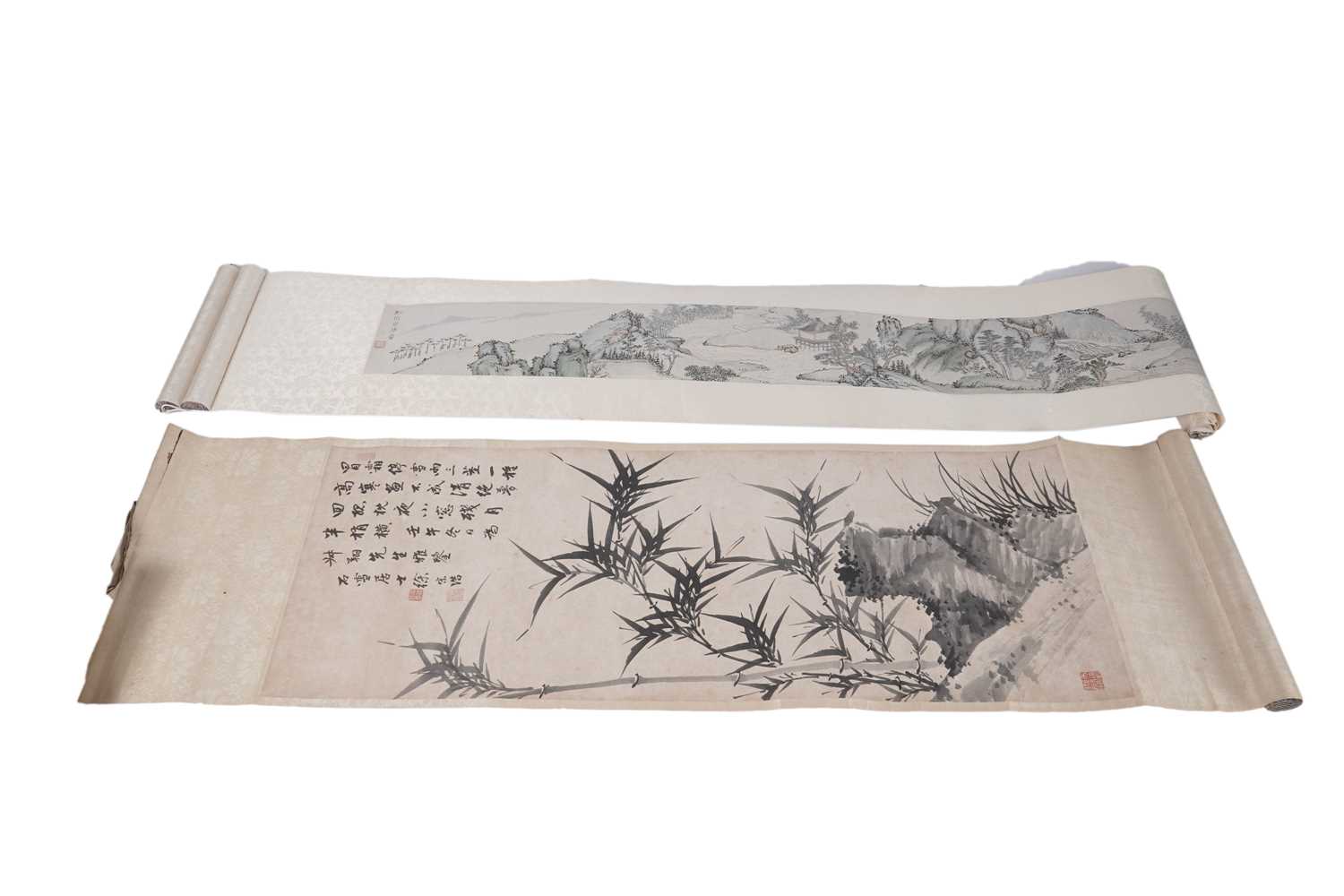 895A - Two Chinese scroll paintings